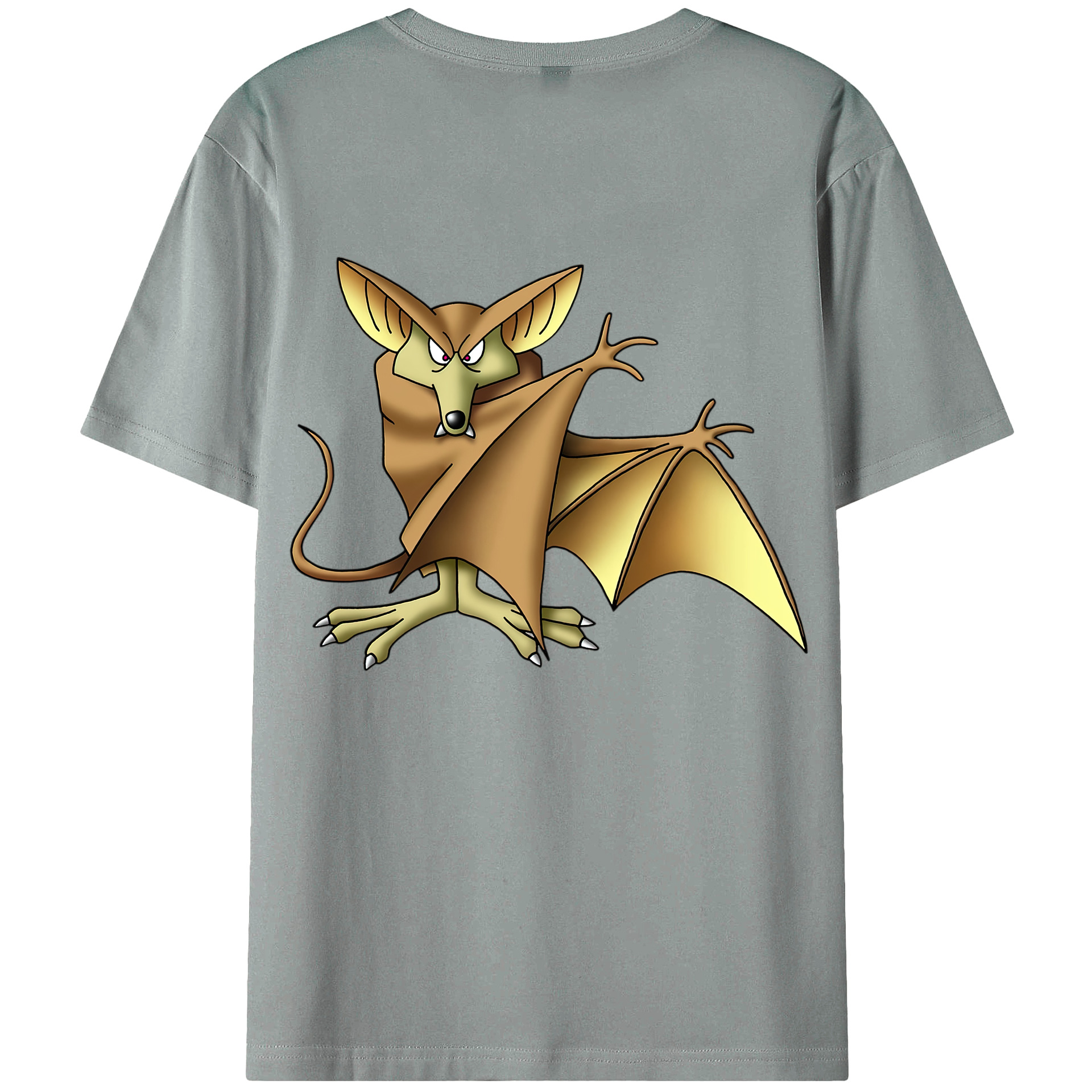 （画像用） ドラゴンクエスト Doragon Kuesuto Dragon Quest 綿100％ メンズ半袖Tシャツ（バックプリント） 通気性